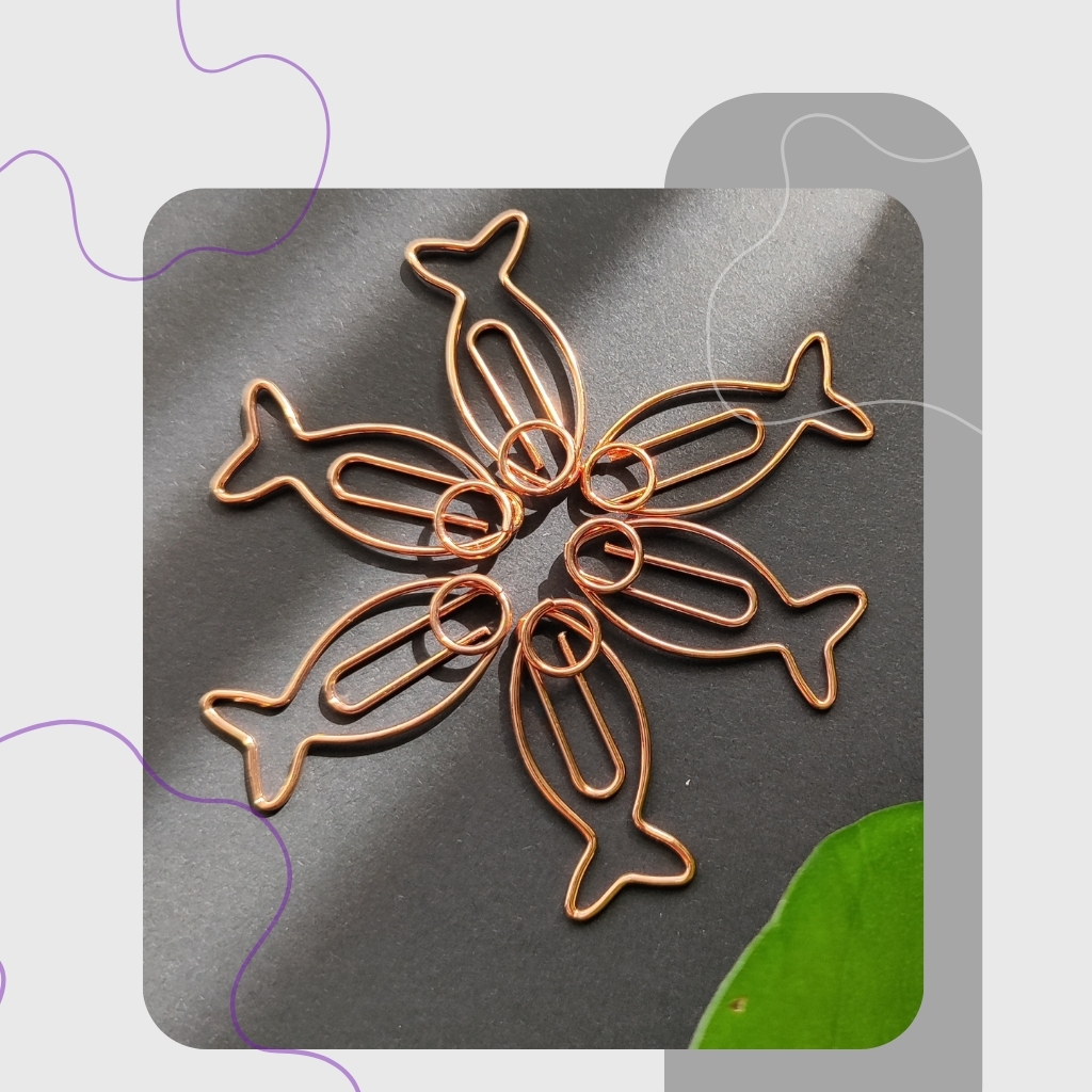 گیره کاغذ فلزی فانتزی بسته 2 عددی