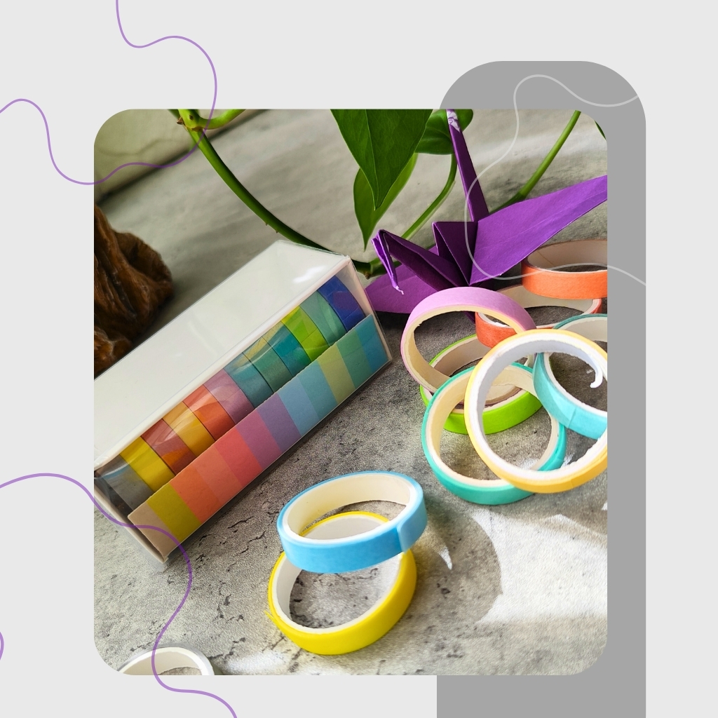 پک چسب واشی رنگی