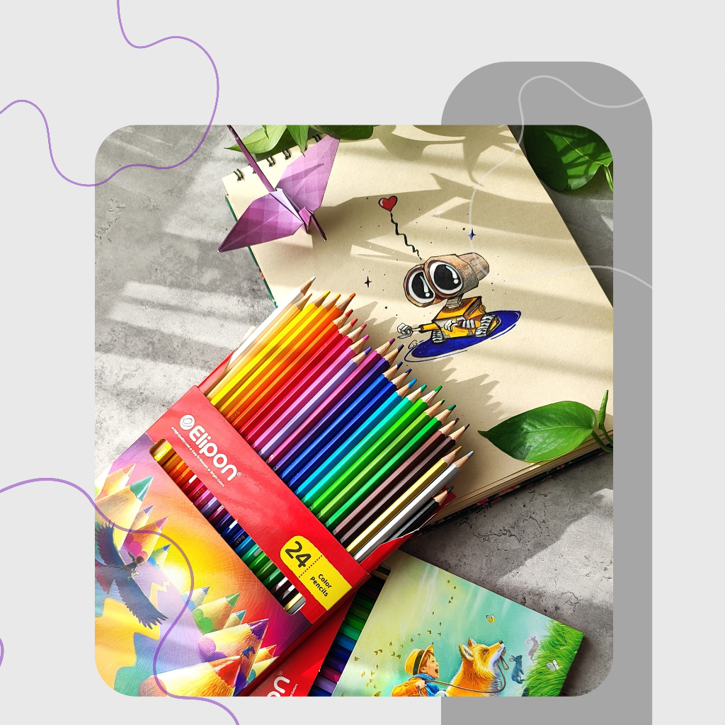 مدادرنگی ۲۴ رنگ بسته مقوایی