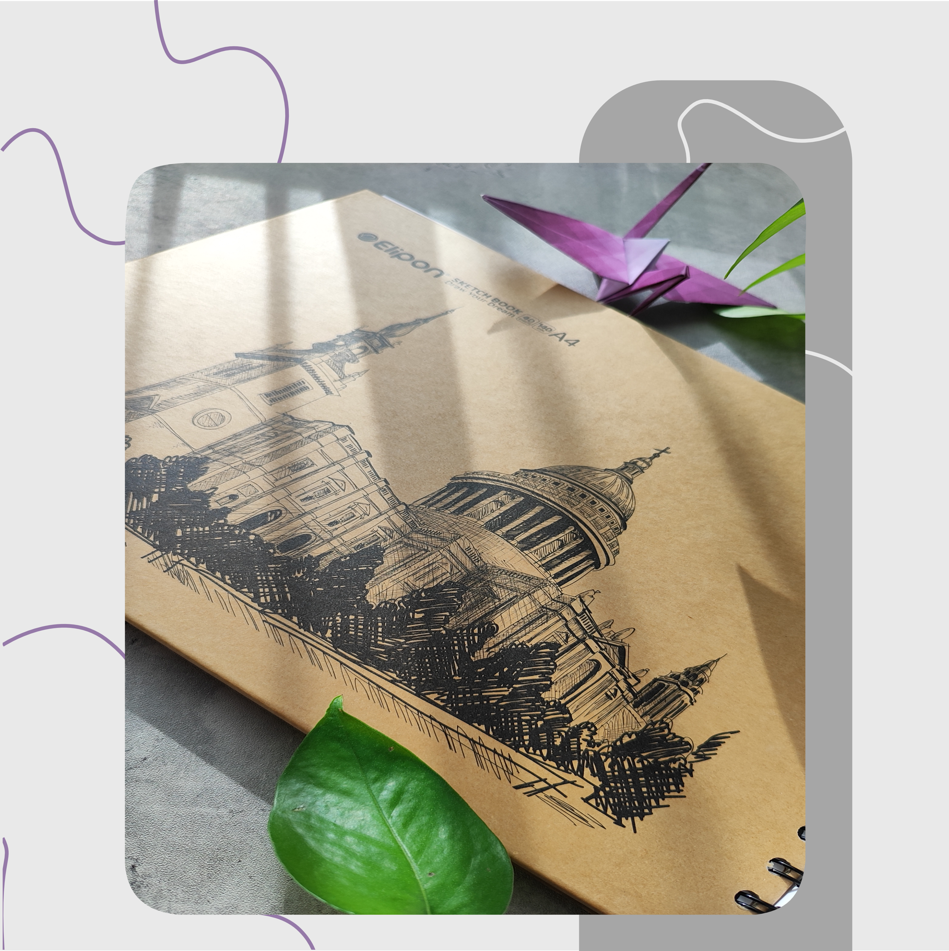 دفترطراحی سیمی A4